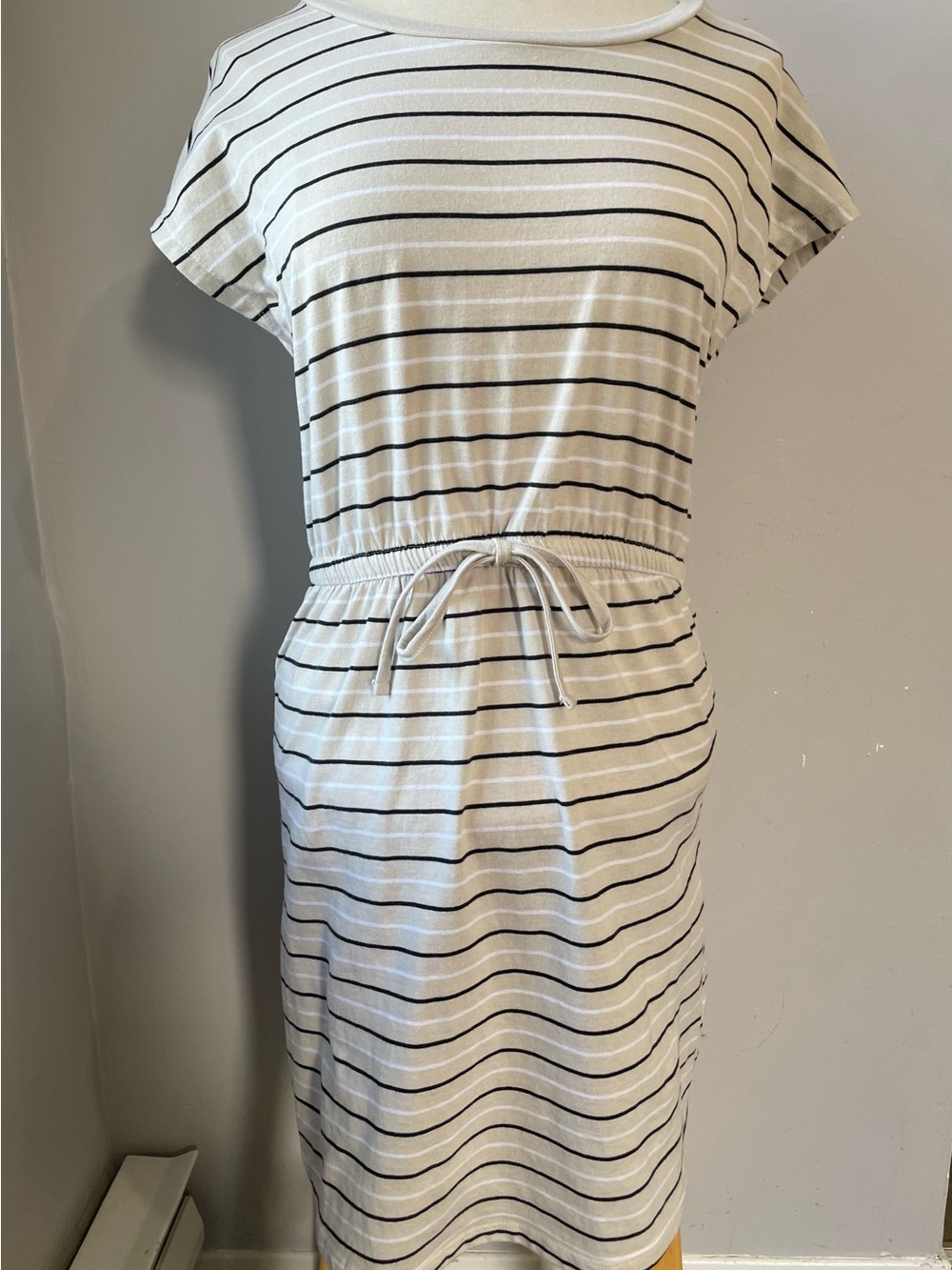 Tag Striped Crewneck T-Shirt Dress Women's Size M